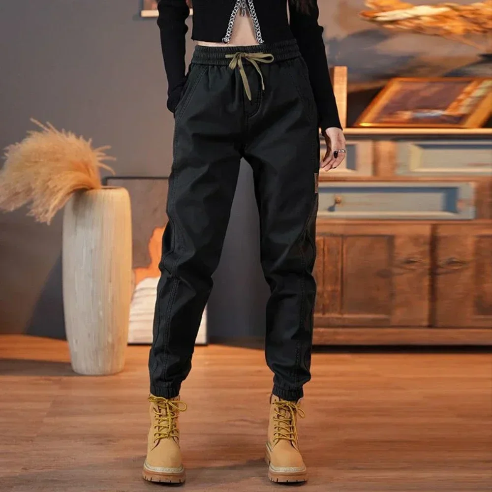 بنطلون رجل قطن فضفاض جديد في السراويل البضائع الطويلة الفاخرة فضفاضة للرجال الشارع أرخص النمط الكوري Y2k خمر Techwear غير رسمية