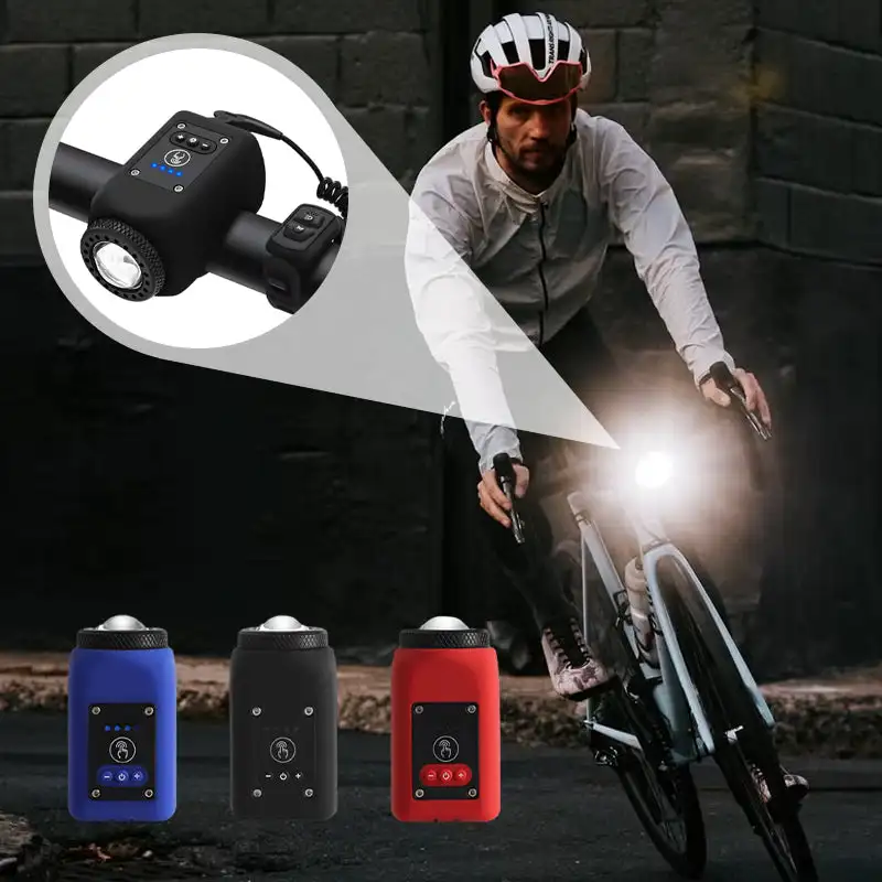 USB Rechargeable Bicycle Light Bike Front Light Waterproof Night Riding Bicycle Headlight With Horn