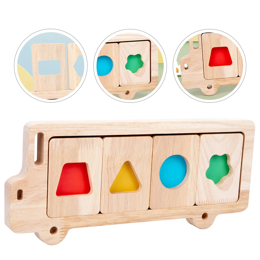1 conjunto de quebra-cabeça geométrico de madeira forma classificação correspondência brinquedo separação de cores para forma jogo de correspondência crianças quebra-cabeças placa criança