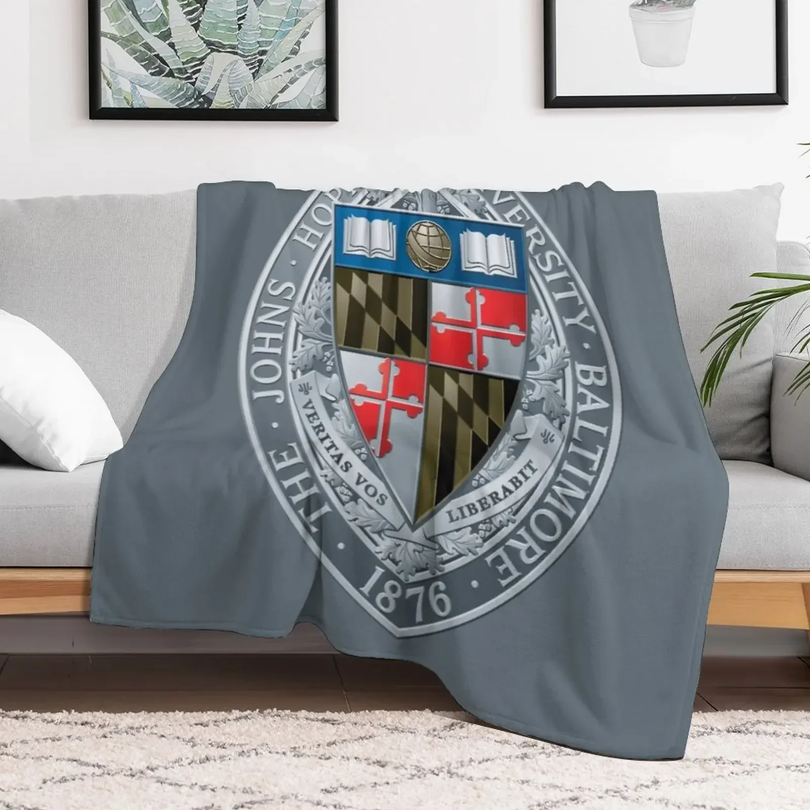 Johns Hopkins University icon Throw Blanket Summer Thins Blankets