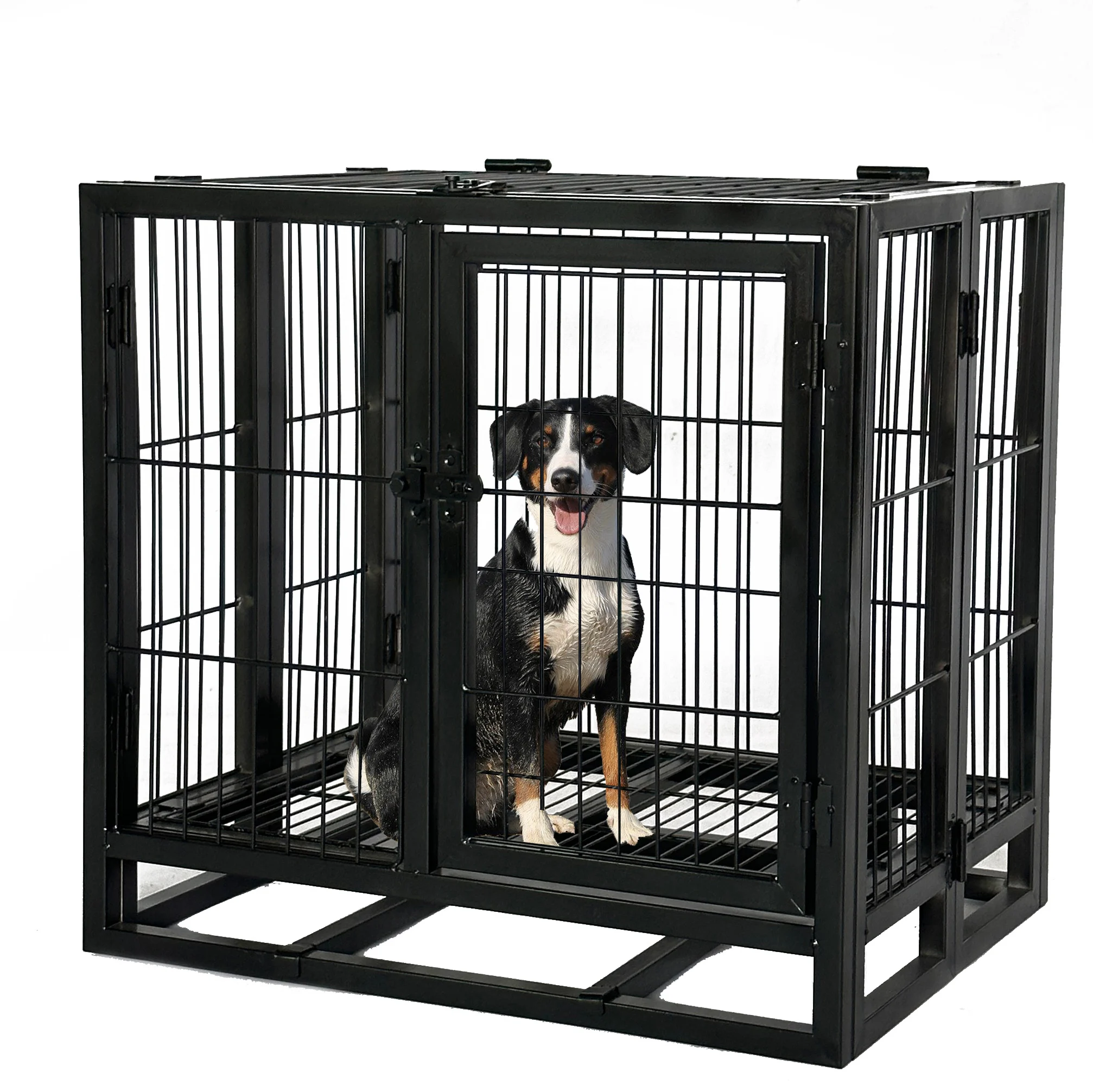 

Custom Double Door Heavy Stainless Dogs Cages Houses Dog Crate Metal BIG Dog Kennel with Outdoor Indoor