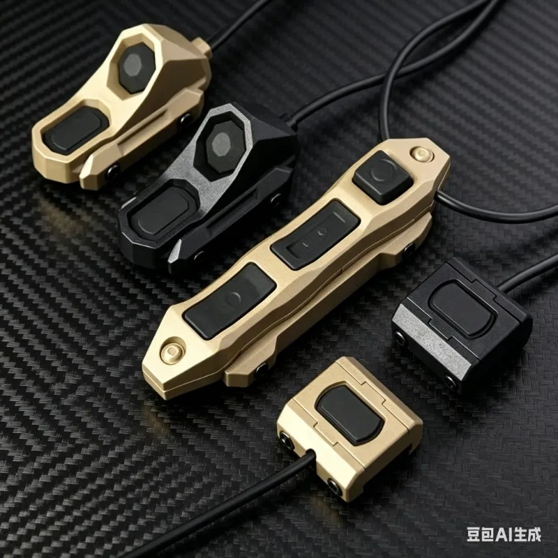 

Dual/Triple Tactical Pressure Switch for OGL PEQ-15, 2.5mm SF Jack for M600 M300 Flashlight, 20mm Rail Gear Accessory
