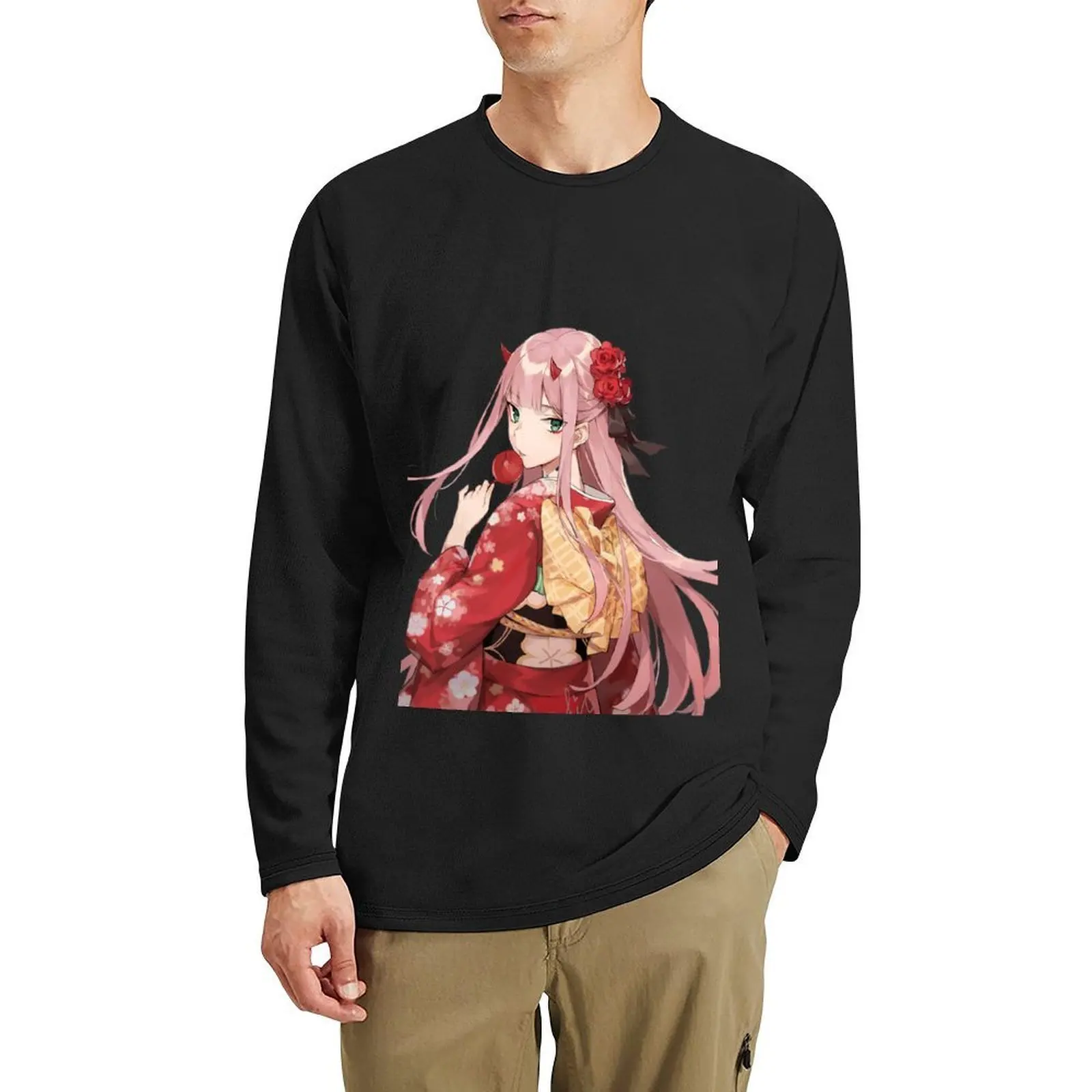 Zero two Long T-Shirt Blouse anime plus size tops Tee shirt oversized t shirt men