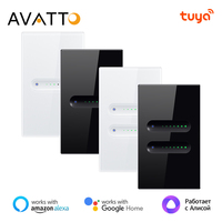 AVATTO Tuya WiFi/ZigBee 1/2 Gang Smart Dimmer Switch Dimmer Light Switch Touch Panel Adjust Light Brightness,Alexa Google Home