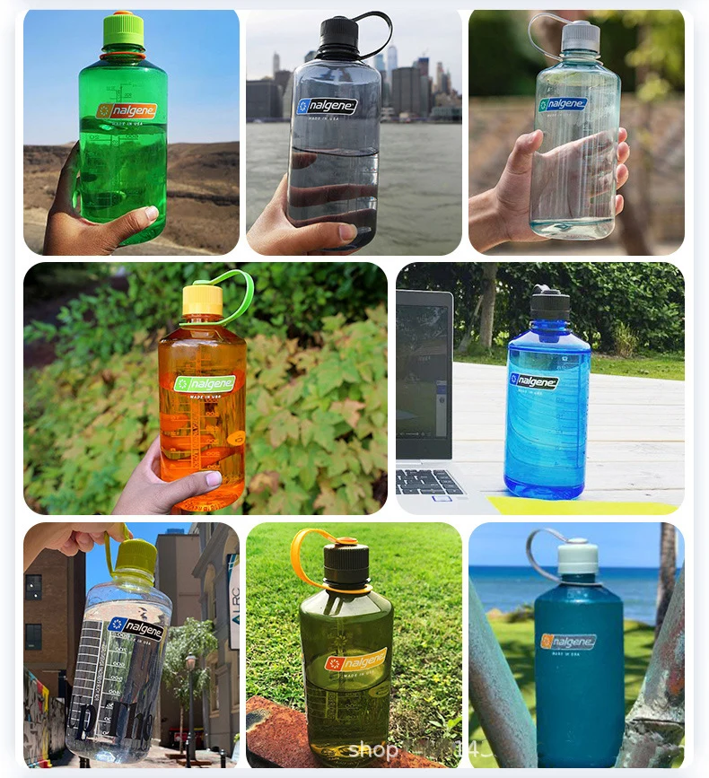 Nalgene 1L Trinkflasche mit schmalem Hals aus Tritan, auslaufsicher, leicht, robust, Sportflasche für Wandern, Camping, Outdoor, Reisen, Fitness – Detail 15