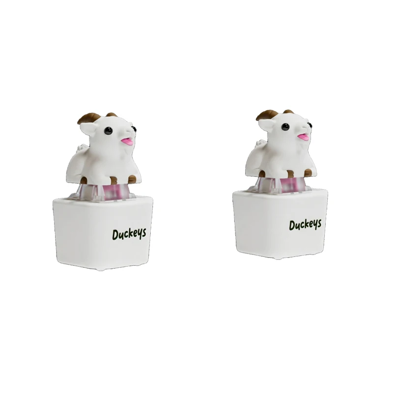 1/12PCS/Cute little lamb with sound and LED lights, rechargeable keychain, fun goat keyboard knocker to relieve stress