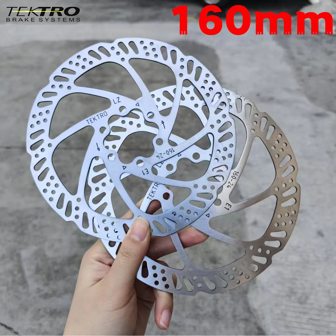 Rotor de freno de bicicleta TEKTRO MTB disco de freno de 6 pernos Mtb bicicleta de carretera Rotor de bicicleta plegable 160mm disco de acero inoxidable de enfriamiento eficiente