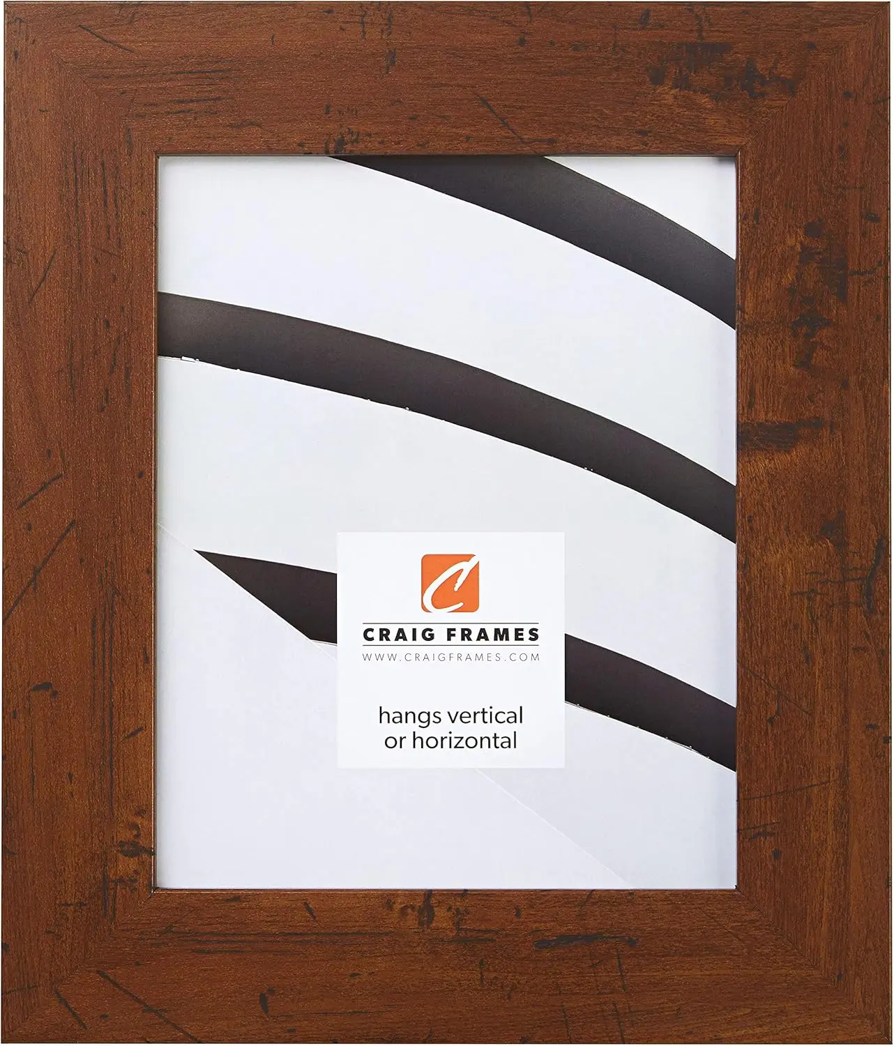 

74004 5 By 7-Inch Picture Frame, Smooth Wrap Finish, 2-Inch Wide, Dark Brown Rustic Pine