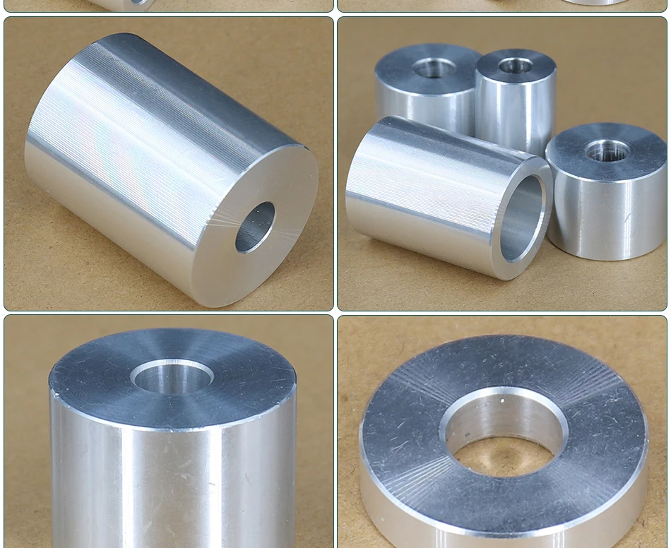 Durchmesser 16-18mm Aluminium-Buchse Dichtung M6 M8 M10 Flache Unterlegscheibe Metallwellen-Hülse Runde Hohle Distanzbuchse ohne Gewinde – Detail 3