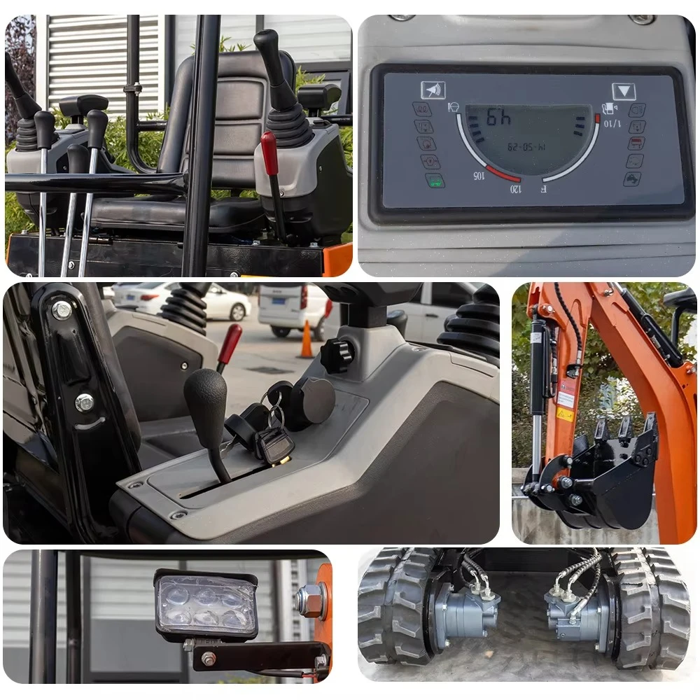 حفارة صغيرة 1 طن مسارات مطاطية حفارة حفار هيدروليكي صغير للمزرعة