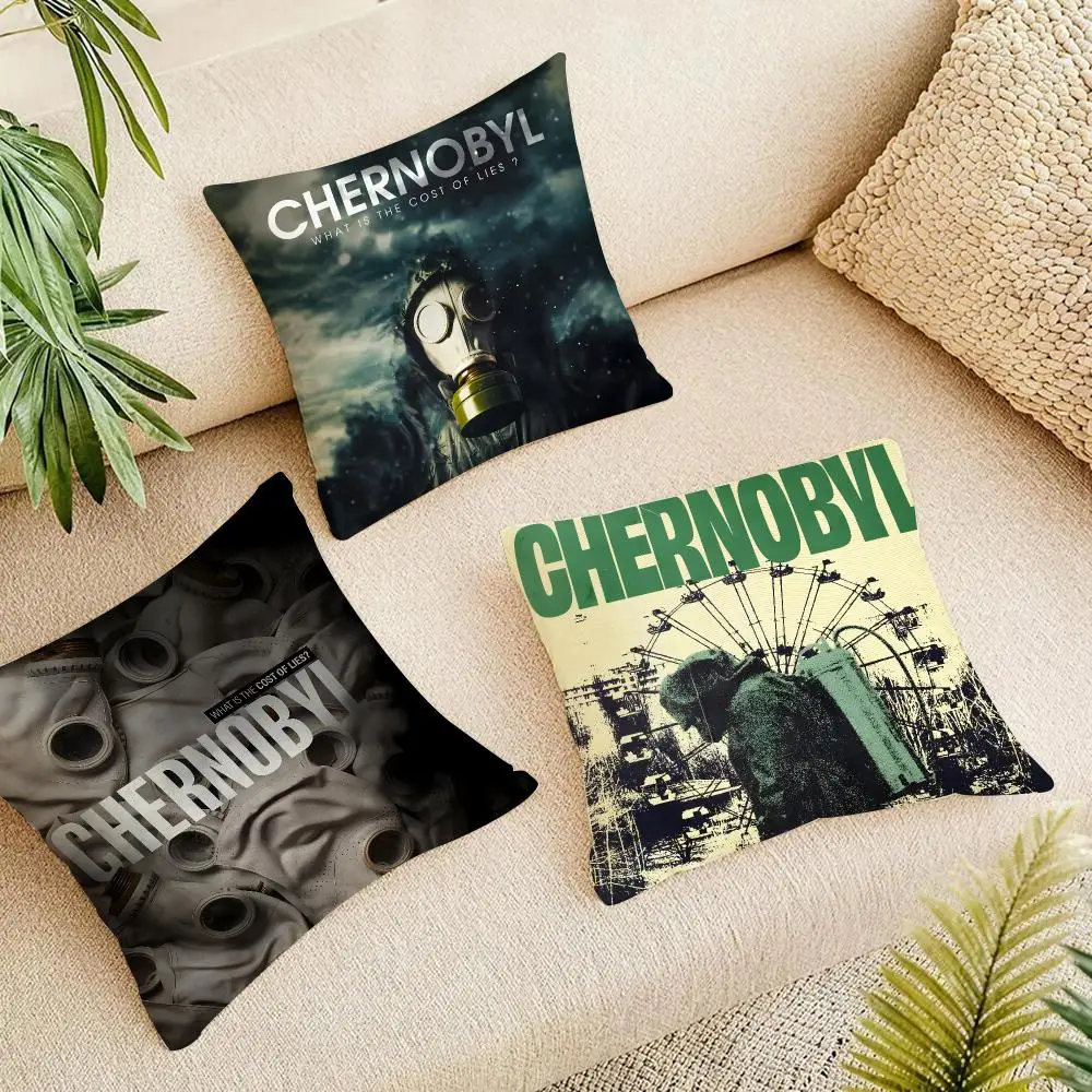 Dark Show Chernobyl Cushion Cover Short Plush Pillowcase, Washable Wrinkle Resistant Cover for Bedroom Gift
