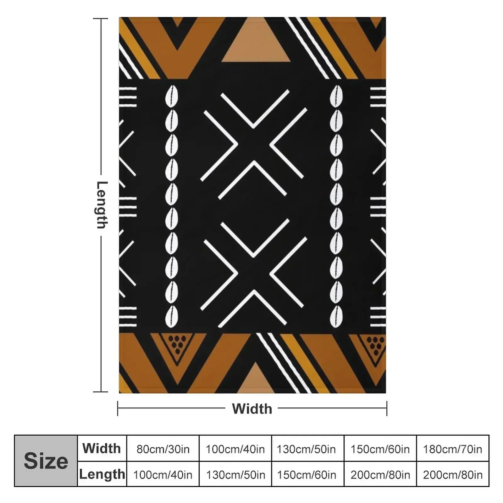 African Mud Cloth Bogolan Design Throw Blanket Sofa Throw Furrys Soft Big Blankets