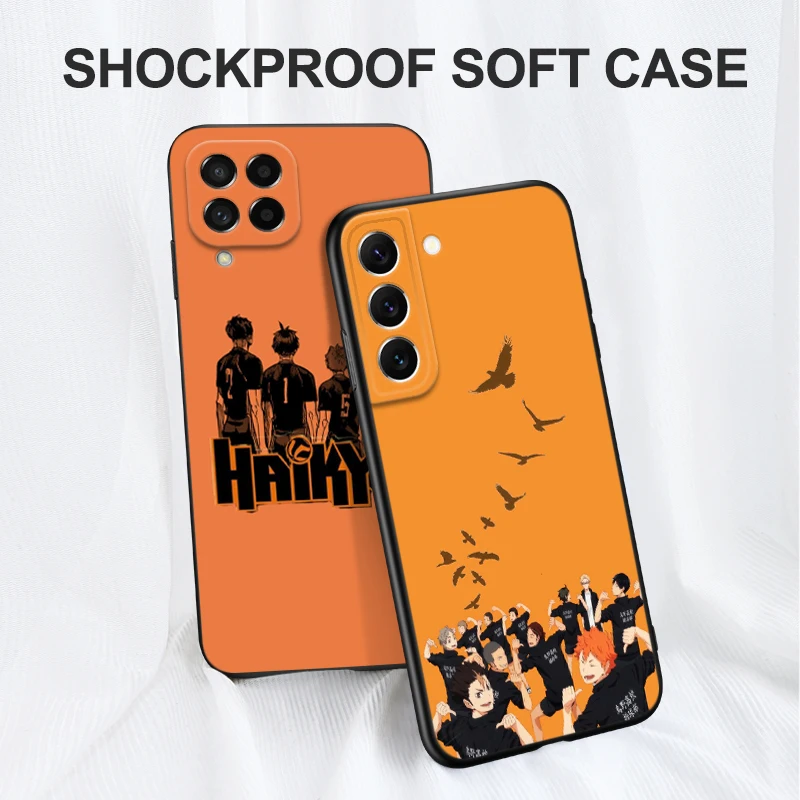 Black Tpu Case For Motorola Edge 20 Lite Pro 2021 S Moto E20 E30 E40 E7 4G G 5G Plus Volleyball Haikyuu Anime