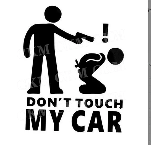 Imagen 1 del producto Pegatina para coche, no toques mi coche, pegatinas creativas y divertidas personalizadas para decoración de coche, decoración de vidrio para ventana de belleza para coche