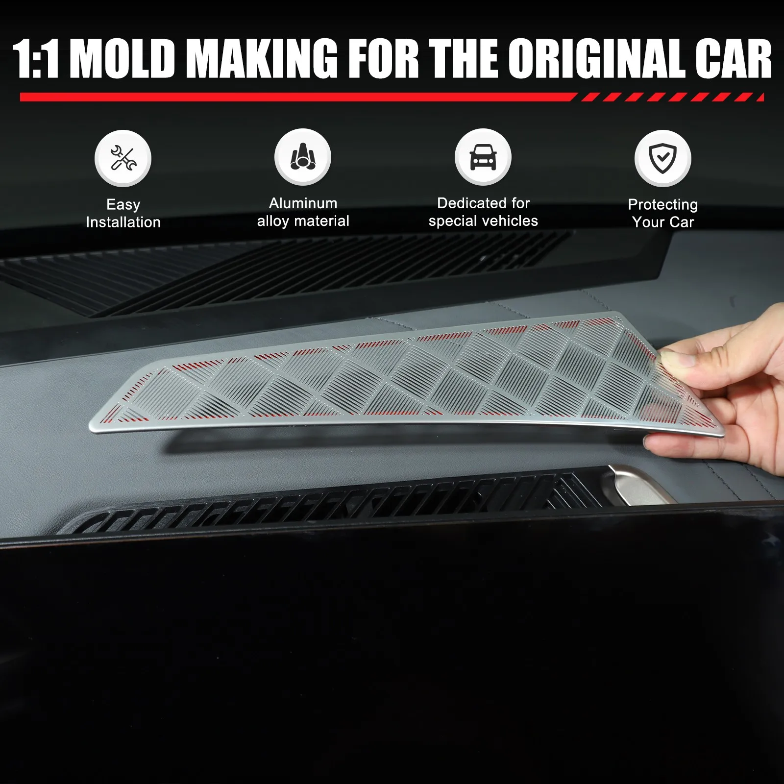 

1PCS Stainless Steel Instrument Speaker Cover Mesh Guard Trim For BMW X3 G45 2025-2026 Navigation Back Air Outlet Trim Net