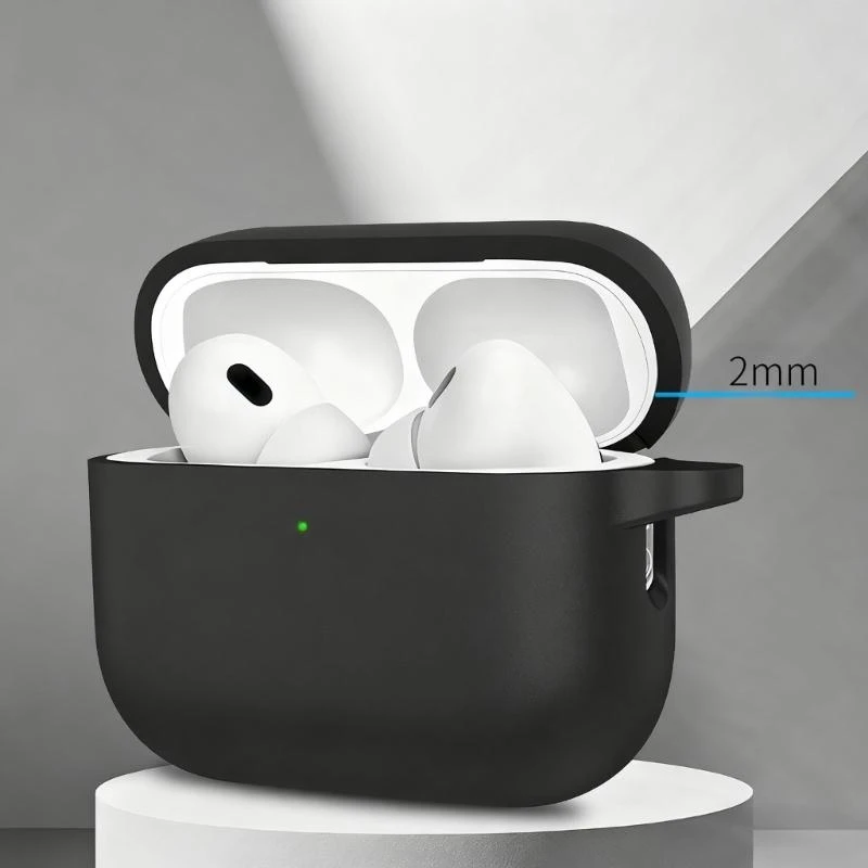 滑り止めテクスチャ付きイヤホンケースカバー 360度保護 ワイヤレス充電対応 airpods pro3 ヘッドホン充電ケース用