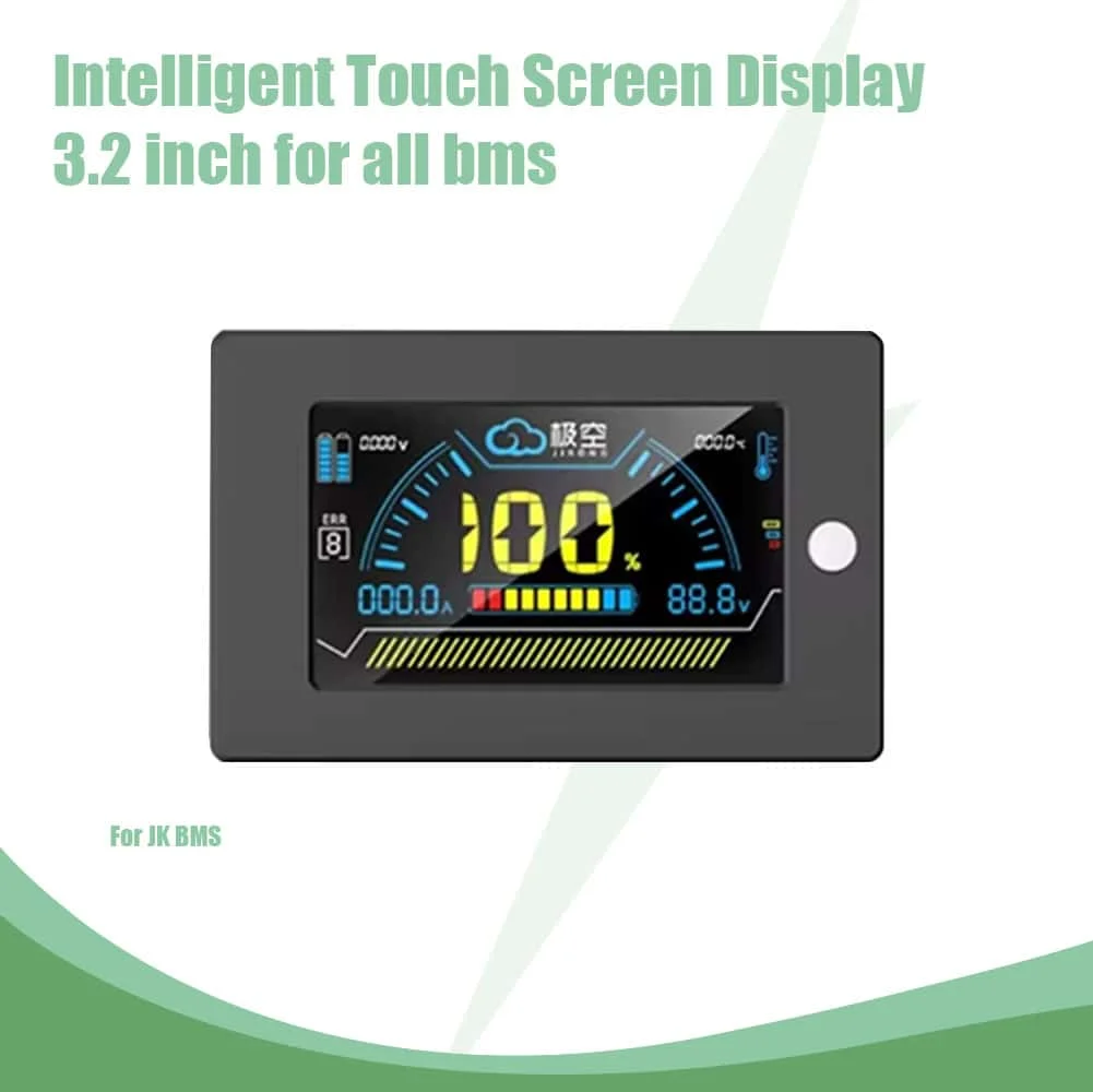 

JIKONG 3,2-дюймовый ЖК-дисплей для всех дисплеев BMS Smart JK BMS Вольтметр Индикатор уровня заряда батареи Монитор BMs Смарт-экран