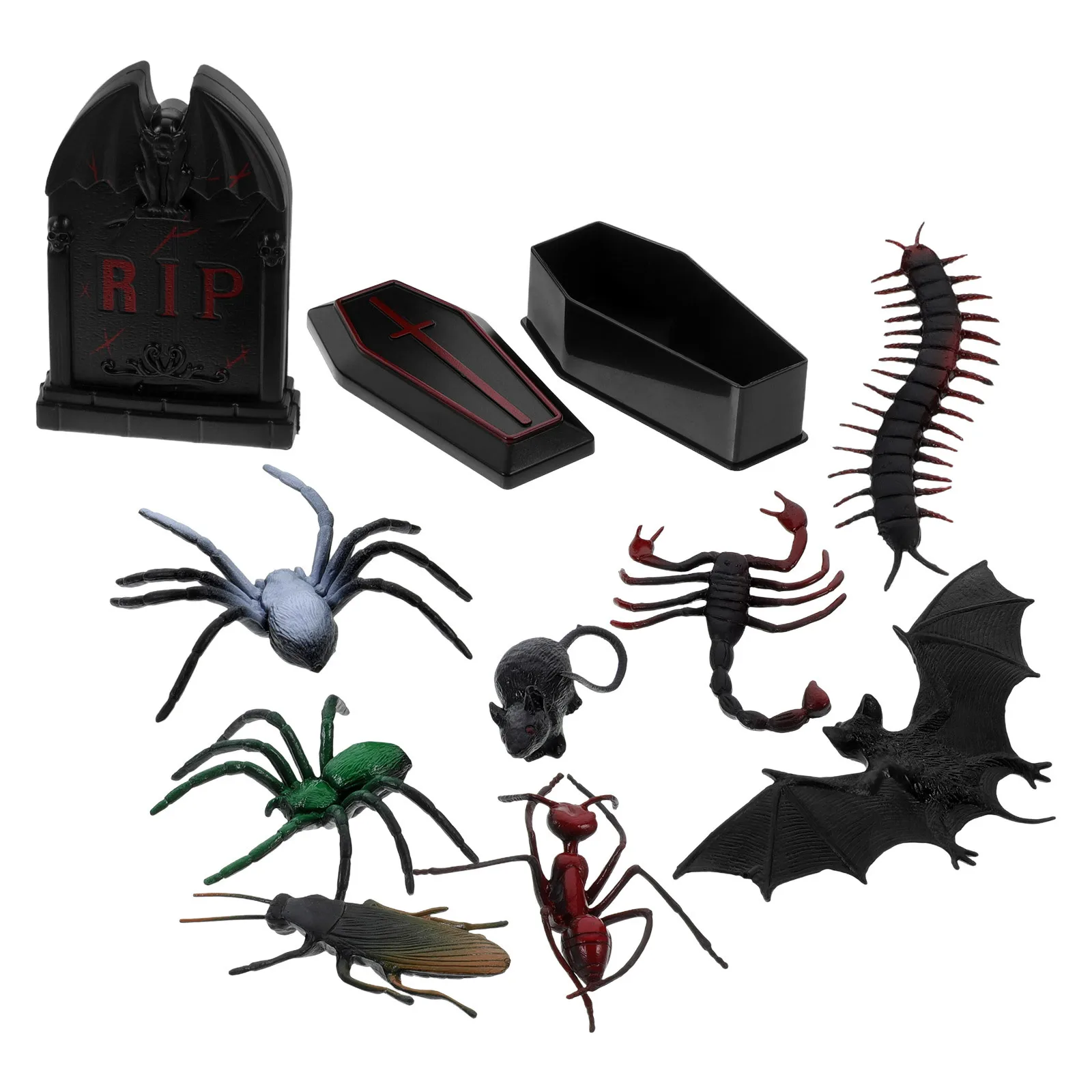 

1 комплект, миниатюрная гробница на Хэллоуин, гроб, животное, дом с привидениями, украшение, реквизит, Хэллоуин, деревенские украшения, реквизит для кукольного домика