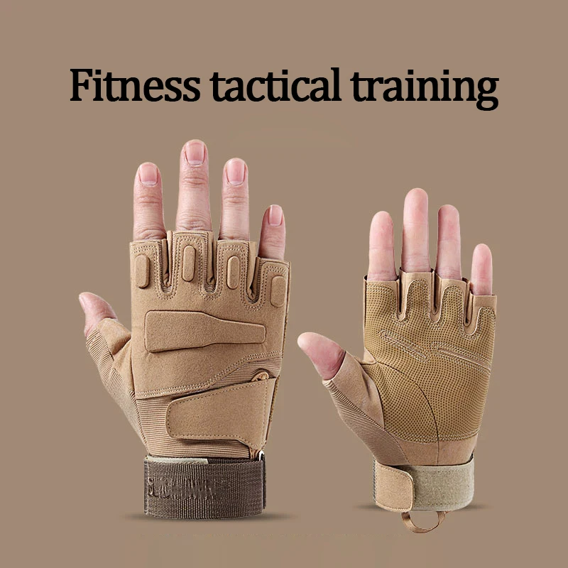 Outdoor tactical sports fitness half-finger gloves, sanda fighting combat anti-slip and wear-resistant protective gloves