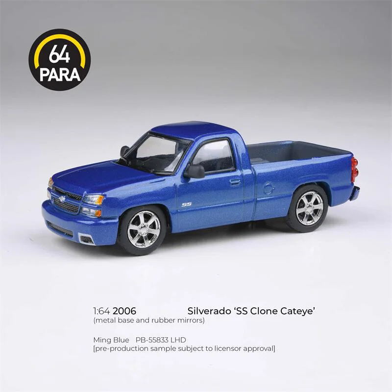 Para64 1:64 General Motors 2006 Chevrolet Silverado(SS Clone Cateye) Single Cab Diecast Collector's Vehicle Model Car