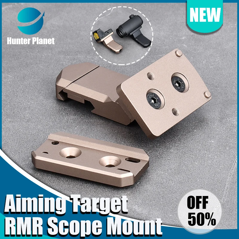 Tactical Hunting Accessory Sight Metal Mount Base Aiming Target RMR Scope Mount 20mm Rail Polarimetry Fixed Red Dot Lock Basics