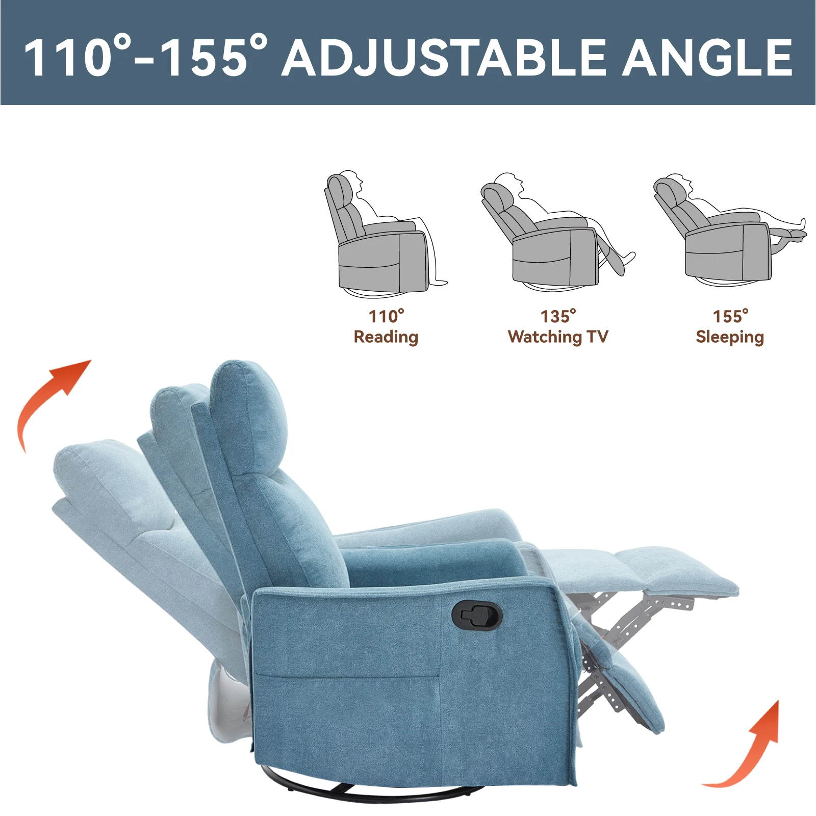 Modern Minimalist Design Single Sofa Chair Wooden Folding Furniture With Fabric Upholstery For Home Use