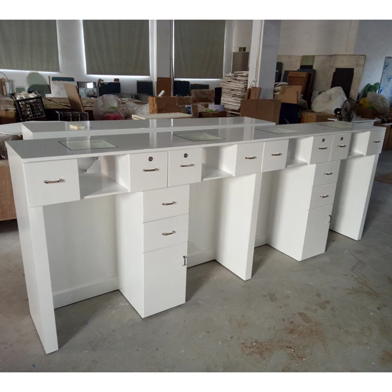 

North European Design Fashion Product From Foshan Zhongsibo Factory Marble Top MDF Manicure Table With Good Price For Nail Shop