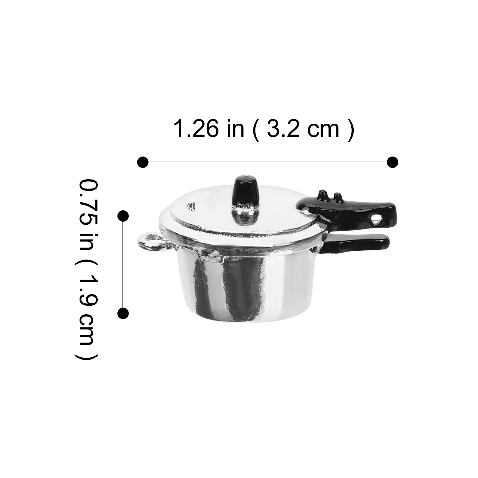 Miniature Pressure Cooker Toy Pretend Play Kitchen Accessory Dollhouse Decor Realistic Cooking Tool