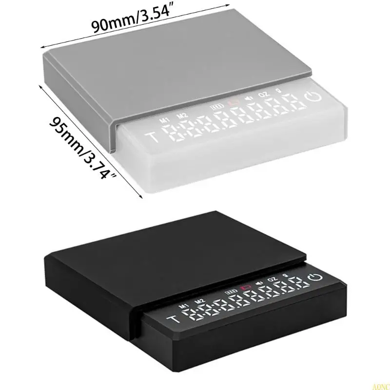 A0NC USB ชาร์จดิจิตอลเอสเพรสโซ่สเกลเครื่องชั่งอาหารเครื่องชั่งอาหารเครื่องชั่งอาหาร ABS วัสดุ ABS