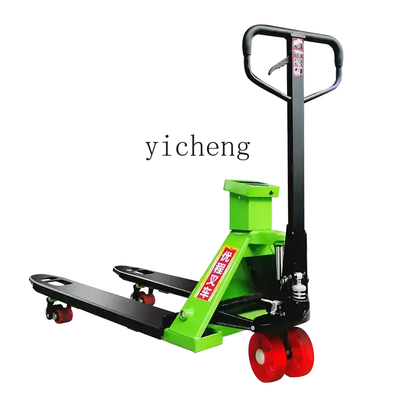 ZK Manual Hydraulic Weighing Truck Electronic Scale Forklift Ground Cattle Hand Push Pallet Trailer