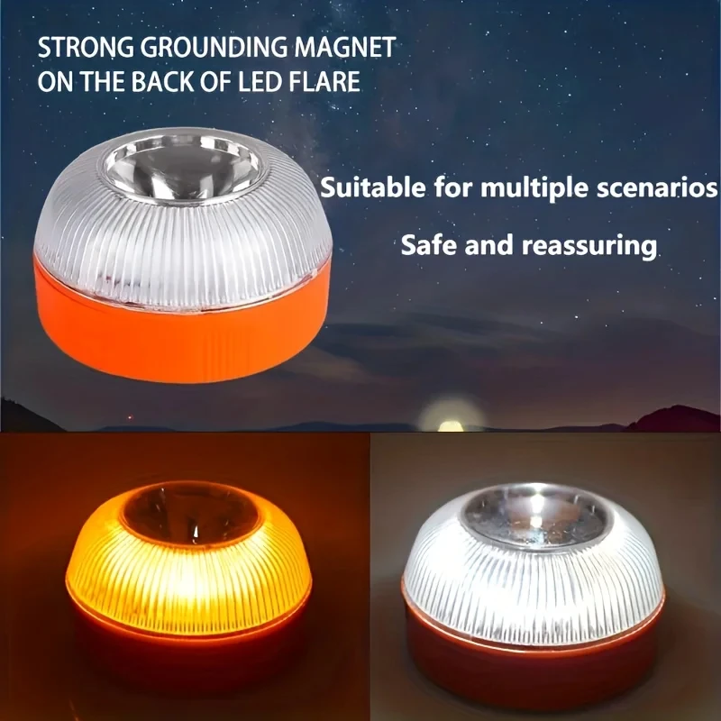 

Newest Portable Emergency Light Car Emergency Beacon Light Orange Magnetic Induction Strobe Light Waterproof Flashligh