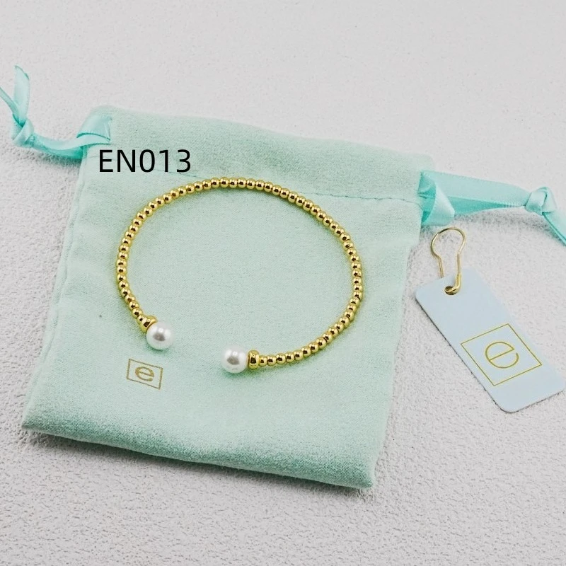 

VKVVA Fashion Jewelry Classic Gold-plated 3mm Bead Cuff with Pearl for Women Unique Gifts