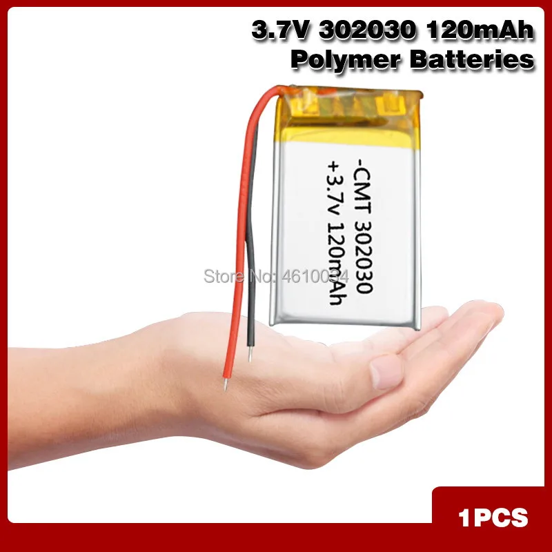 3.7V 120mAh 302030 032030 282030 Rechargeable lithium-ion Lipo Battery For mobile bluetooth GPS MP3 MP4 Toys reading pen speaker