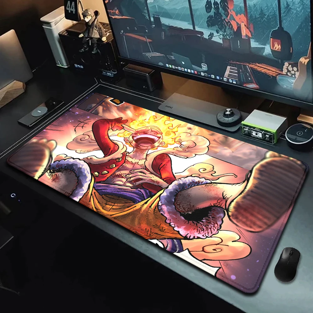 Anime Mouse Pad Luffy Gear5 Vivid Colorful ONE-PIECE Gaming Mousepad XXL Computer Accessories 400x900 Soft Large Desk Mat image 2