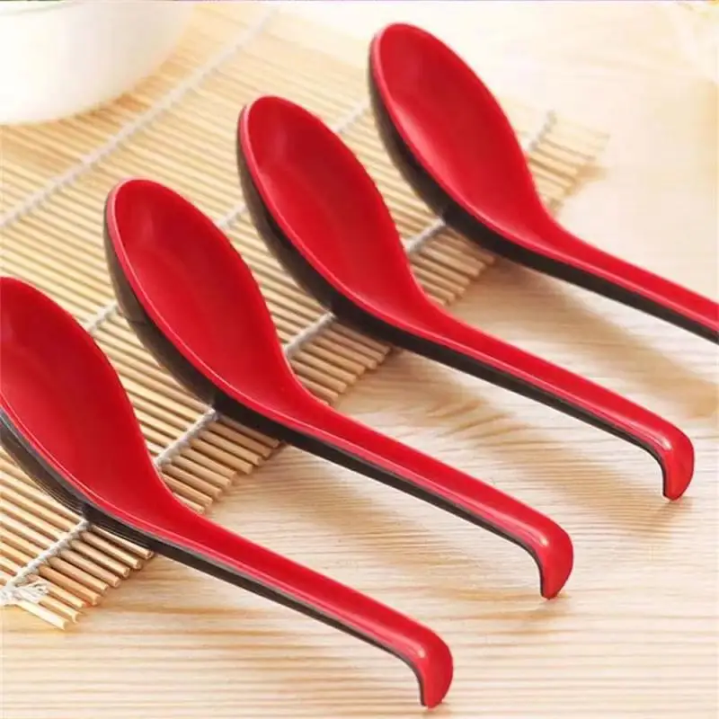 Mighty Porcelain Anti-Shock Spoons Japanese Rice Spoon Dumplings Porridge Soup Spoon Restaurant Bar Kitchen Cutlery