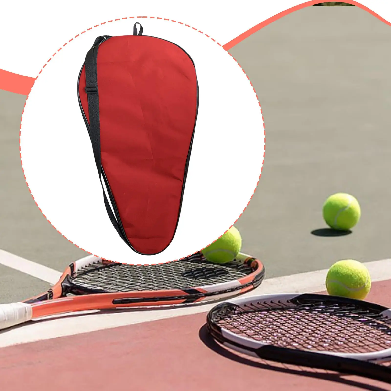 

Tennis Bag Portable with Adjustable Shoulder Strap Racket Carrying Bag