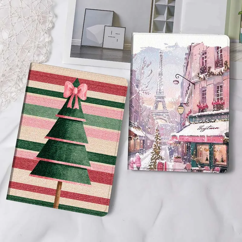 

Чехол для планшета с мультяшным рисунком, бантом и полосками для Apple iPad Air Pro mini 1 2 3 4 5 6 7 8 9 11 M2 M3 M5 M4 5-го 6-го 7-го 10-го 11-го поколений