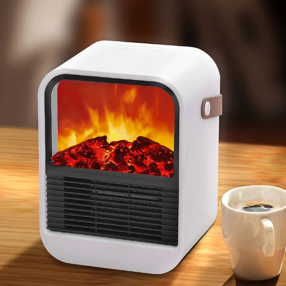 Electric Fireplace Heater Portable Stove 1000W Ptc Heating Fans Warm Heater for Home Winter Low Consumption Foot Hand Warmer