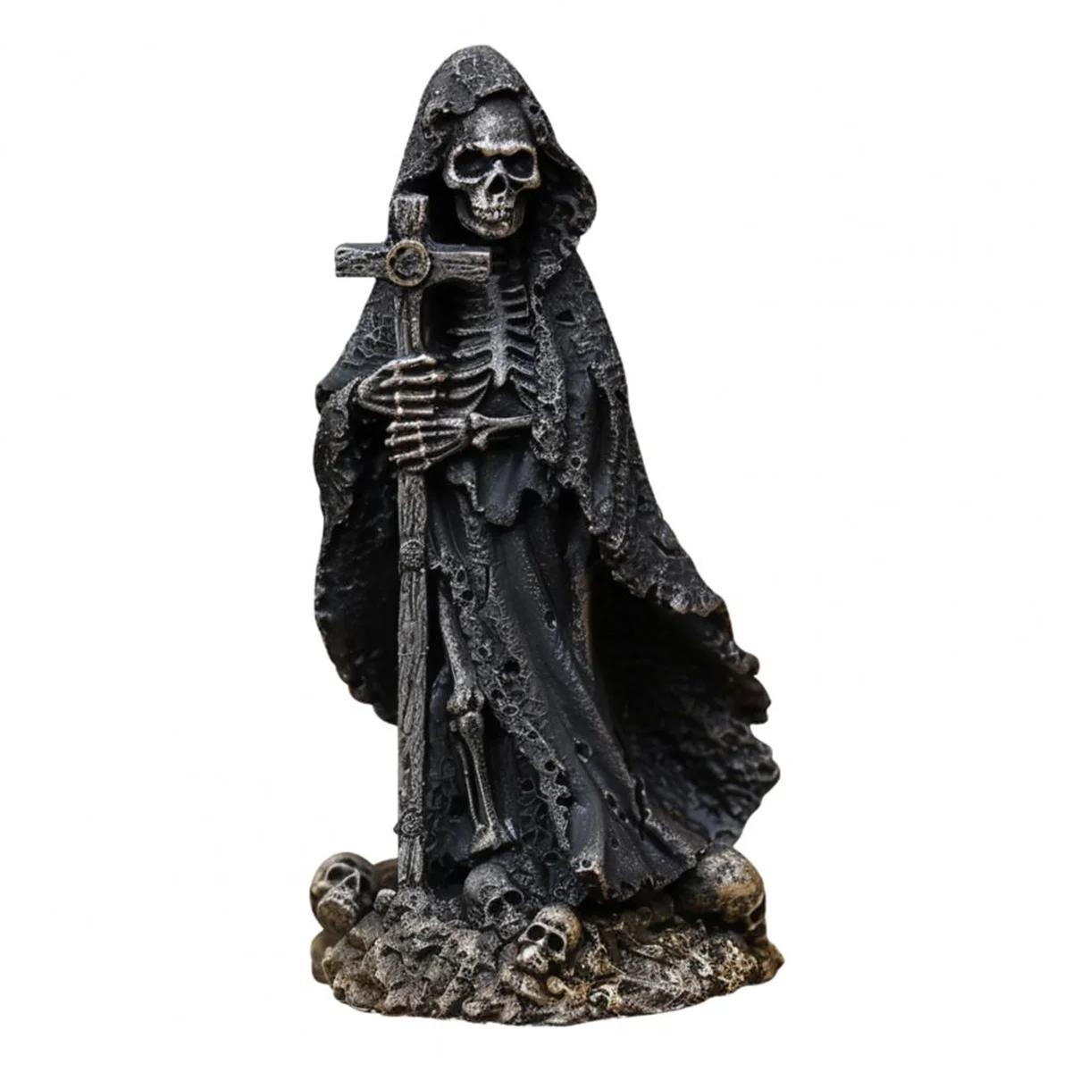 

Skeleton Figurine Evils Grim Reaper for Halloween Home Office Decor Resin Statue Sculpture Ornament B