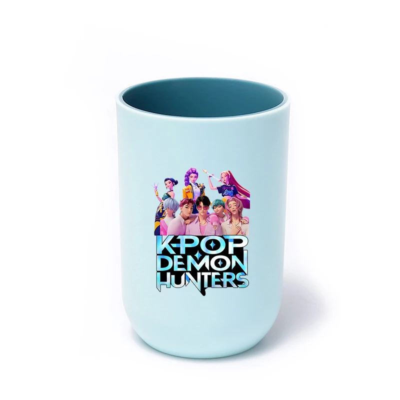 KPop デーモンハンターズホット映画ウォーターカップ歯ブラシカップ漫画アニメマウスウォッシュカップ子供用ウォーターカップ少年少女の誕生日プレゼント