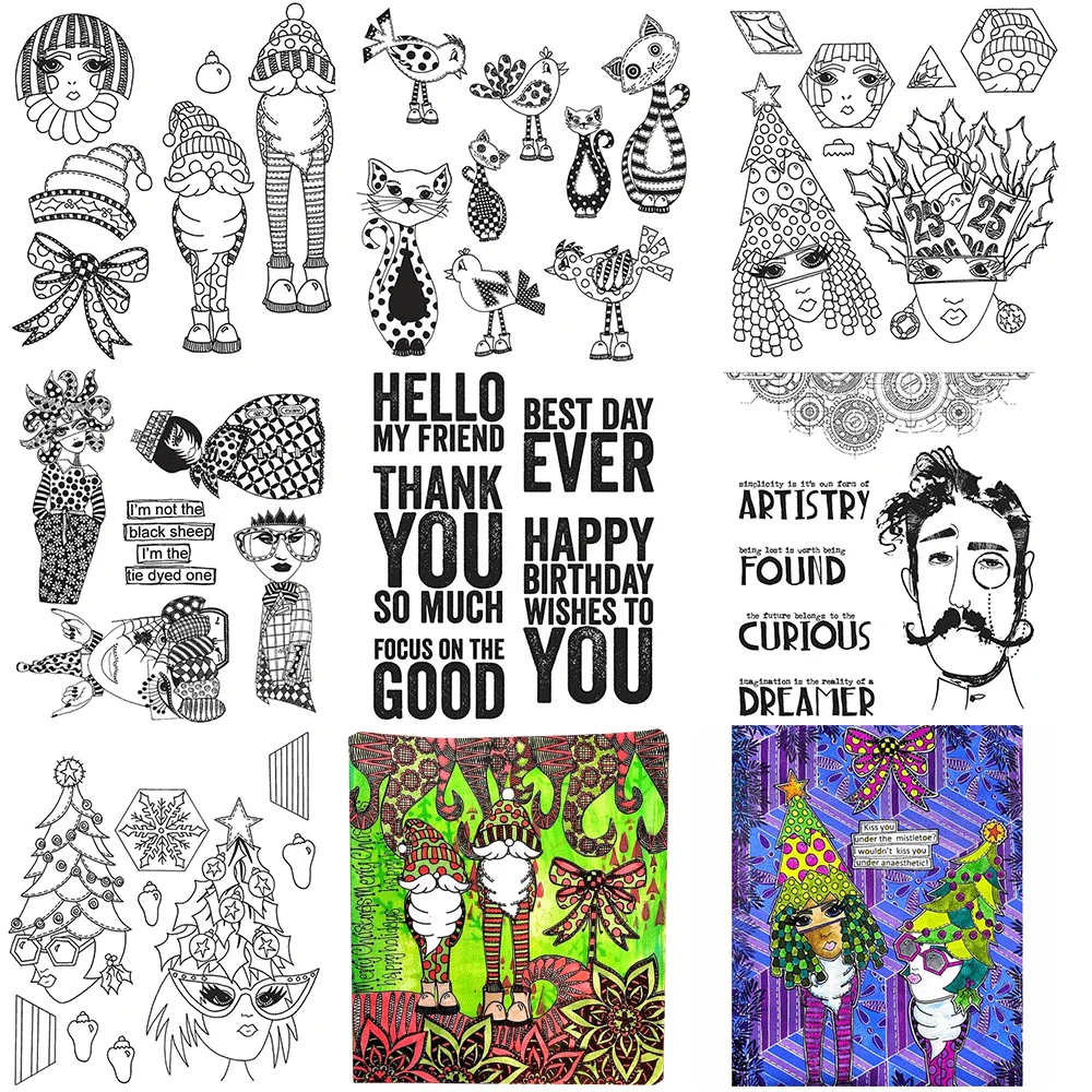 Figur, Geburtstag, Freund Clear Stamps für DIY Handwerk machen Karte Fotoalbum Scrapbooking Dekoration transparente Stempel