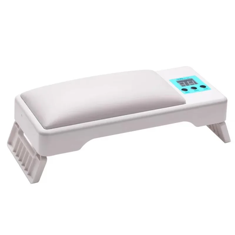 Lámpara de uñas con almohada de mano, máquina de fototerapia portátil plegable, lámpara de pegamento de aceite, secadora, detección inteligente, batería de larga duración