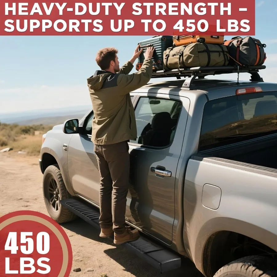 لوحات الجري لـ 20072019 GMC Sierra 2500HD 3500HD كابينة مزدوجة من سبائك الألومنيوم الأسود خطوات جانبية قضبان Nerf فقط للبنزين Dur