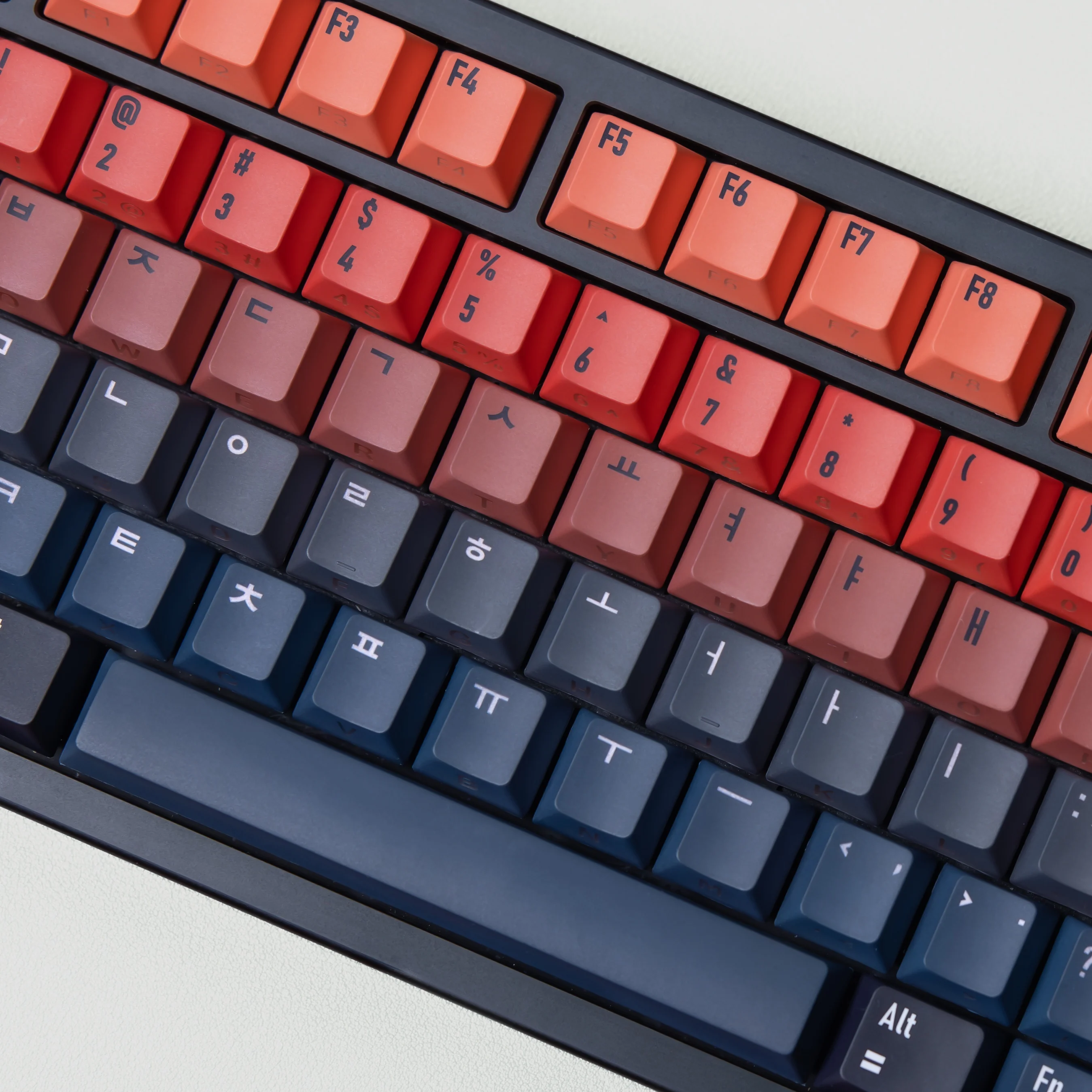 JCM Cosmic Gradient Keycaps Dye-Sub Double Print PBT+PC Side Light Cherry Profile DE/FR/KR/RU/AR/JP/ES For Mechanical Keyboard