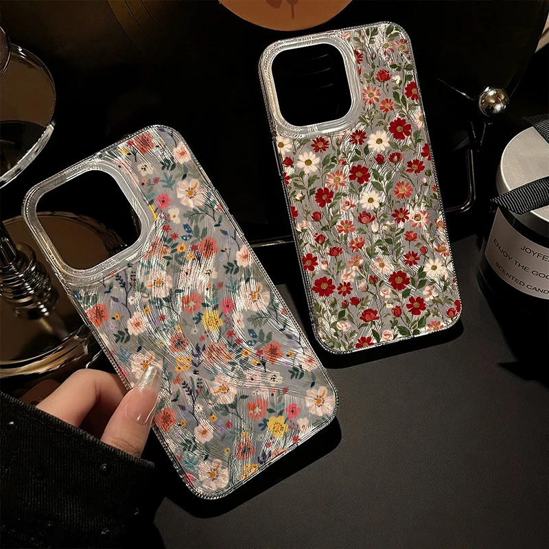 Realme C67 - Funda con estampado floral colorido para