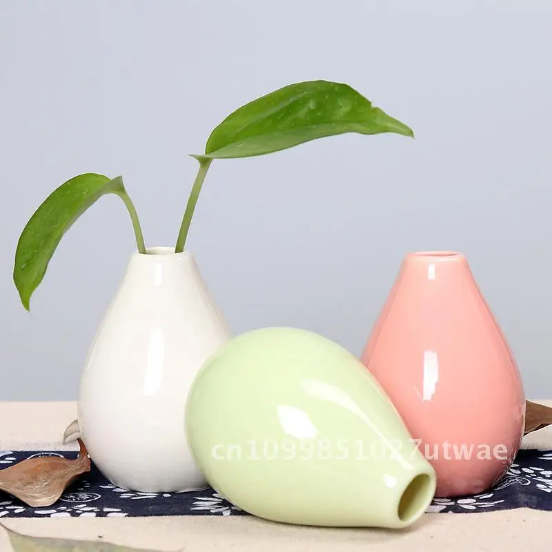 

Creative ceramic vase decoration, living room flower arrangement, dried flower art, personality, small caliber flower utensil