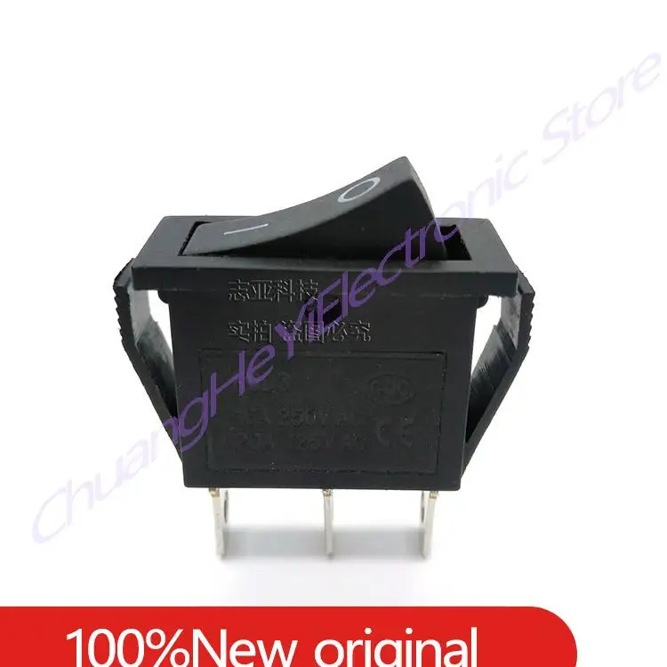 

1-10Pcs/Lot Factory Direct Sales Ship Type Switch KCD3 3-pin 2-Gear Black 16A 250V 20A 125V Electric Hot Pot Warping Switch