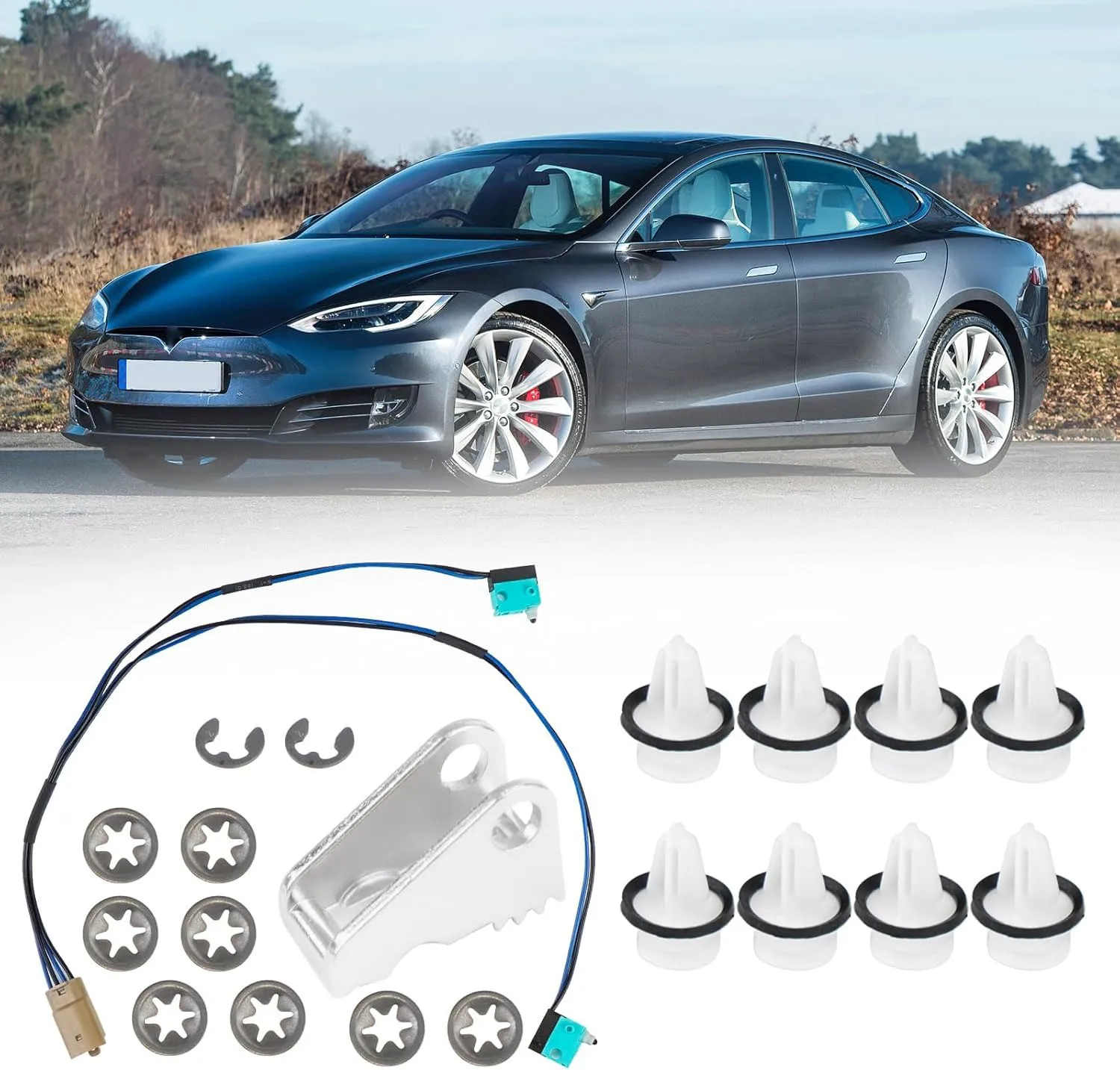 1042845-00-A 1042845-00-B 1016009-00-C Kit de reparación de manija de puerta compatible con Tesla Model S 2012-2017 reemplaza microcontacto
