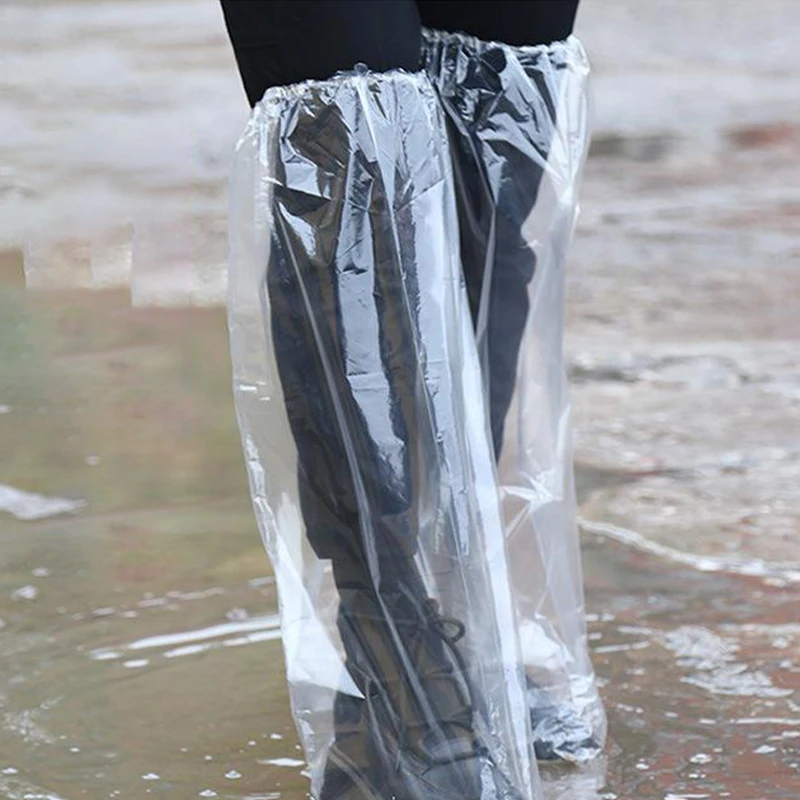 Cubiertas desechables de plástico grueso para zapatos de lluvia, impermeables y duraderas, prevención de contaminación, 1 unidad