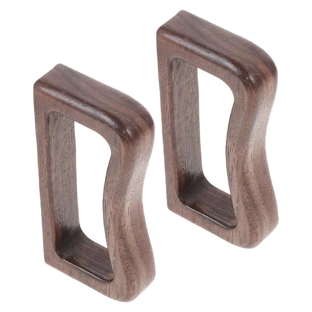 

2Pcs Tea Ceremony Cup Wooden Handle Mug Ergonomic Side Grip Replacement Glass Retro Drinking Accessory Household Glass Supply